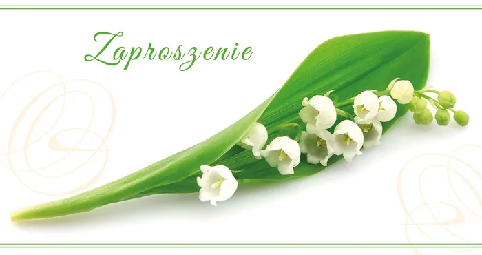 Zaproszenie Flowers nr 1 - przód