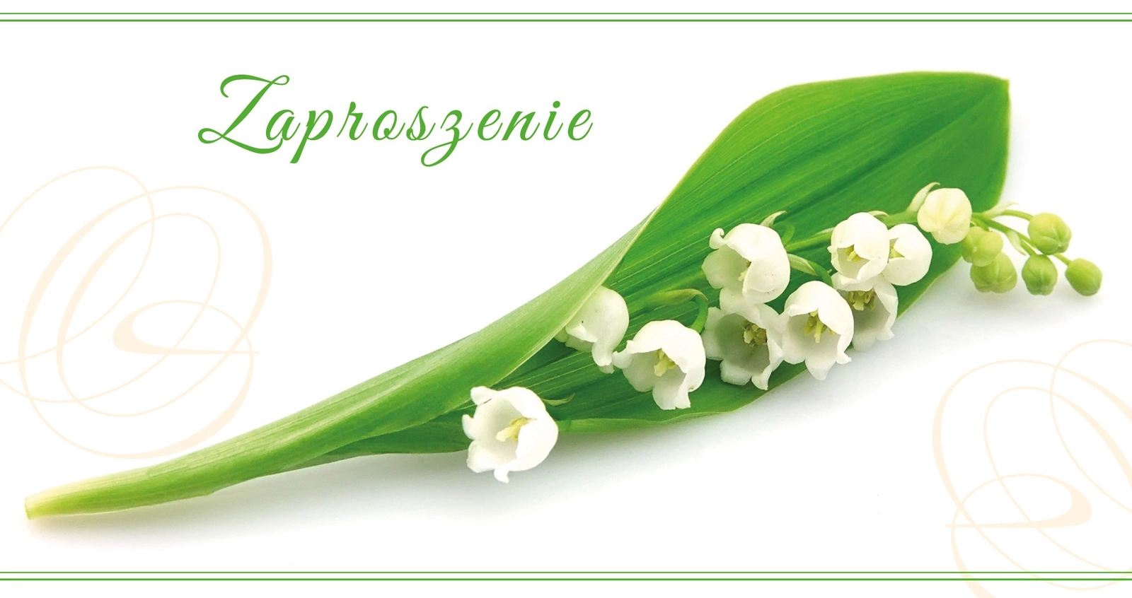 Zaproszenie Flowers nr 1 - przód