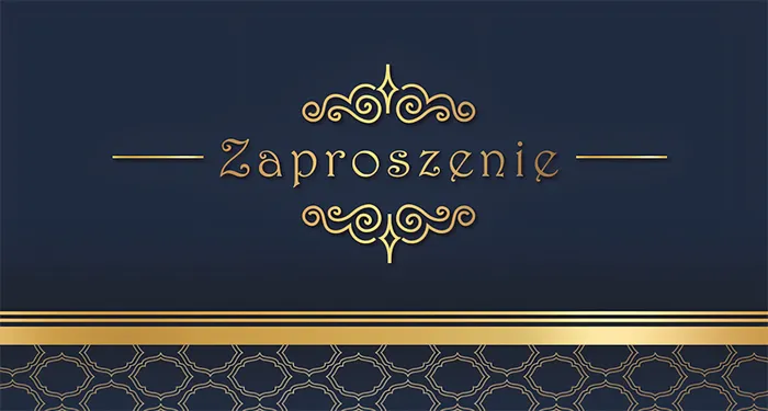 Zaproszenie Style nr 1 - przód