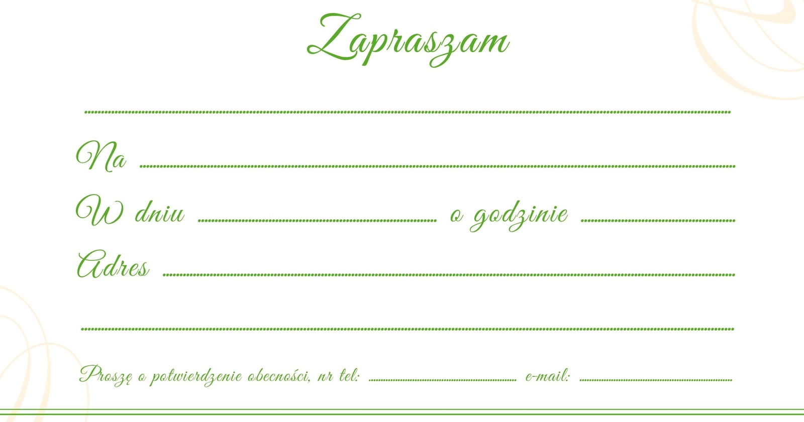 Zaproszenie Flowers nr 1 - środek