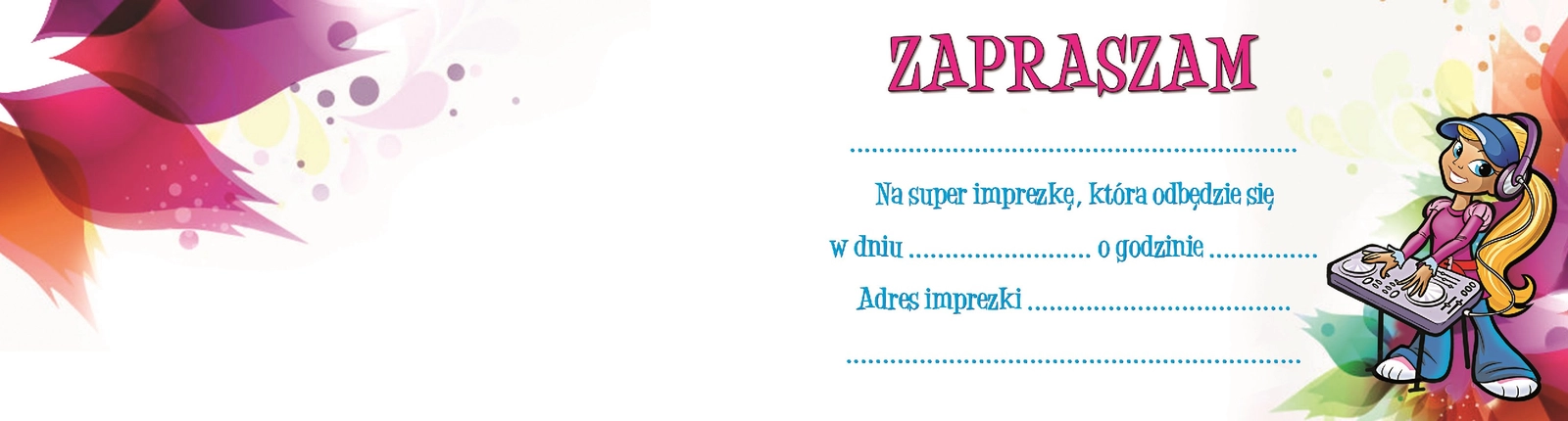 Zaproszenie Young nr 12 - środek