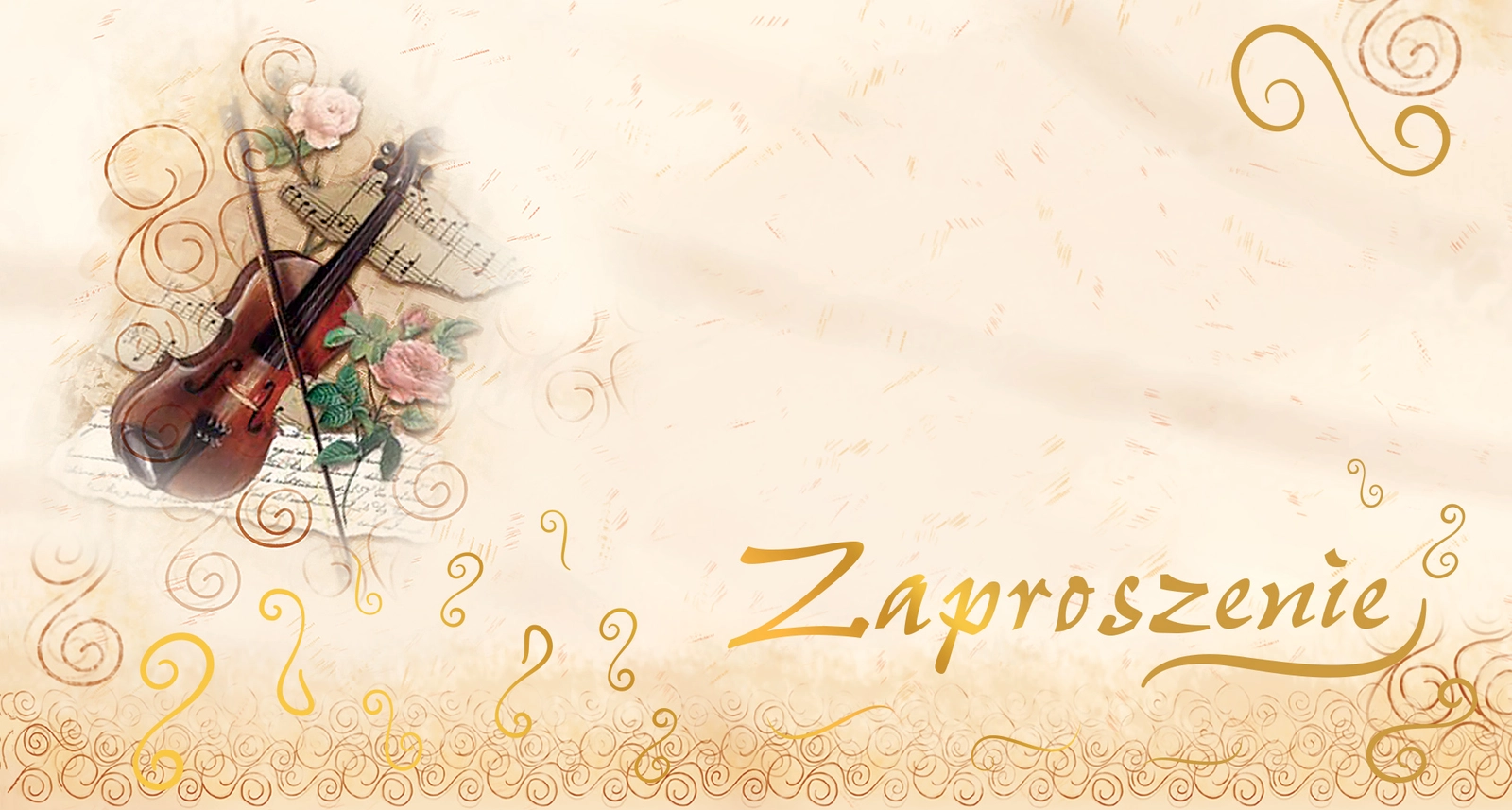 Zaproszenie Style nr 13 - przód