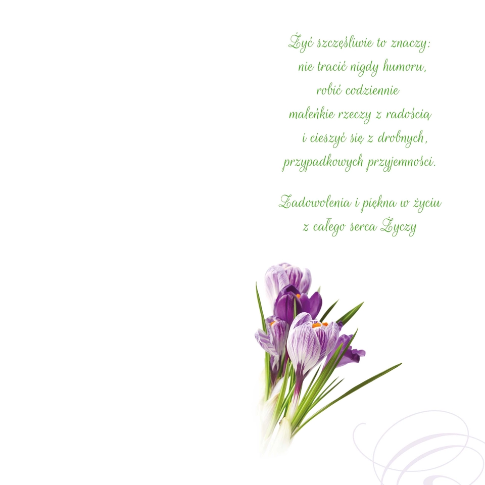 Karnet Flowers nr 2 - środek