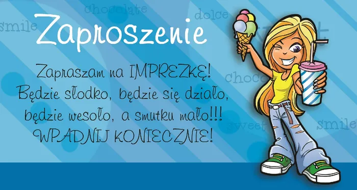 Zaproszenie Young nr 3 - przód