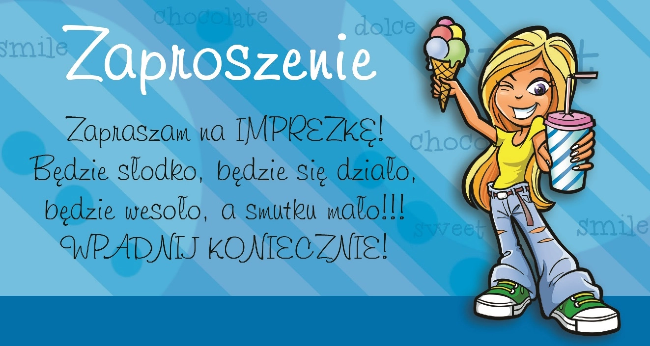 Zaproszenie Young nr 3 - przód