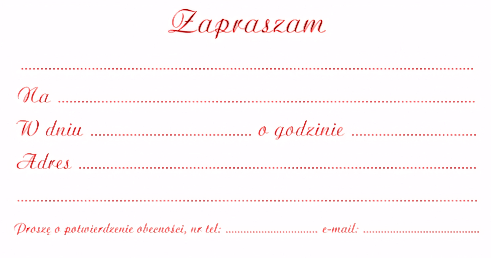 Zaproszenie Flowers nr 3 - środek