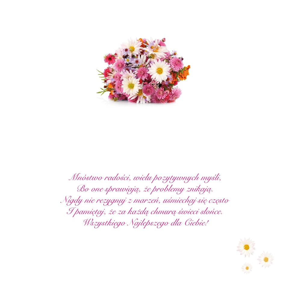 Karnet Flowers nr 3 - środek