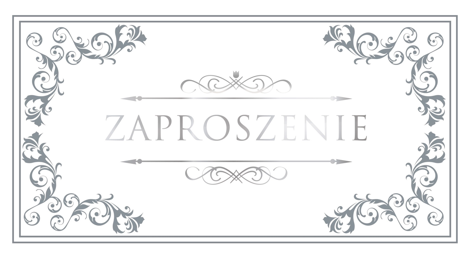 Zaproszenie Style nr 5 - przód