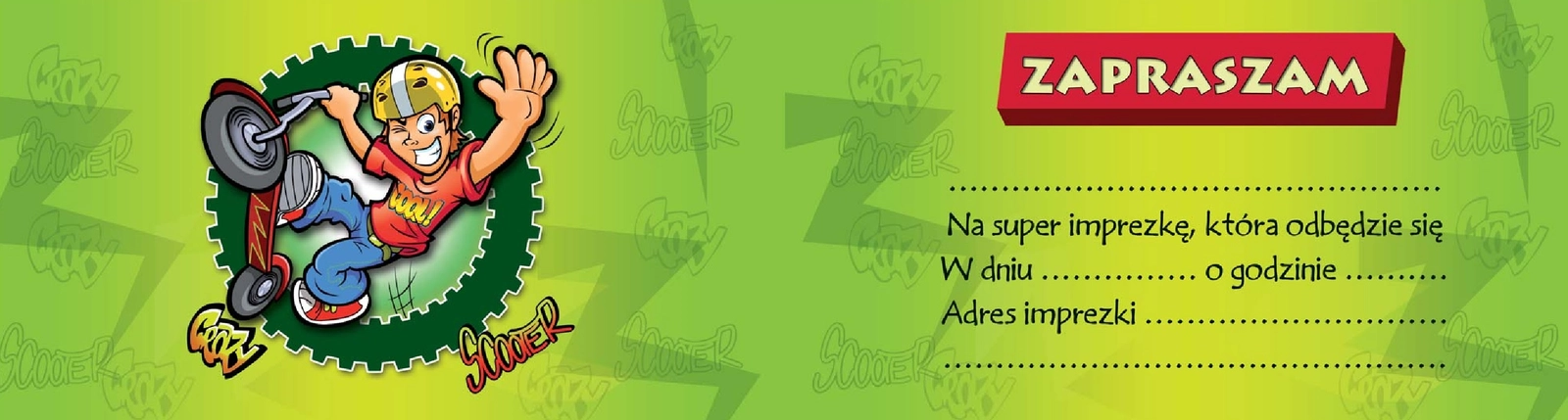 Zaproszenie Young nr 5 - środek