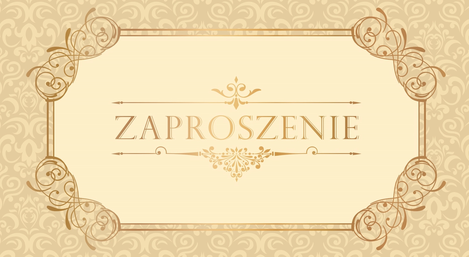 Zaproszenie Style nr 8 - przód